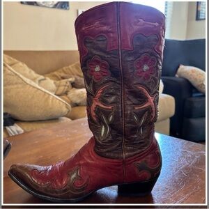 Old Gringo Red and Brown Leather Boots